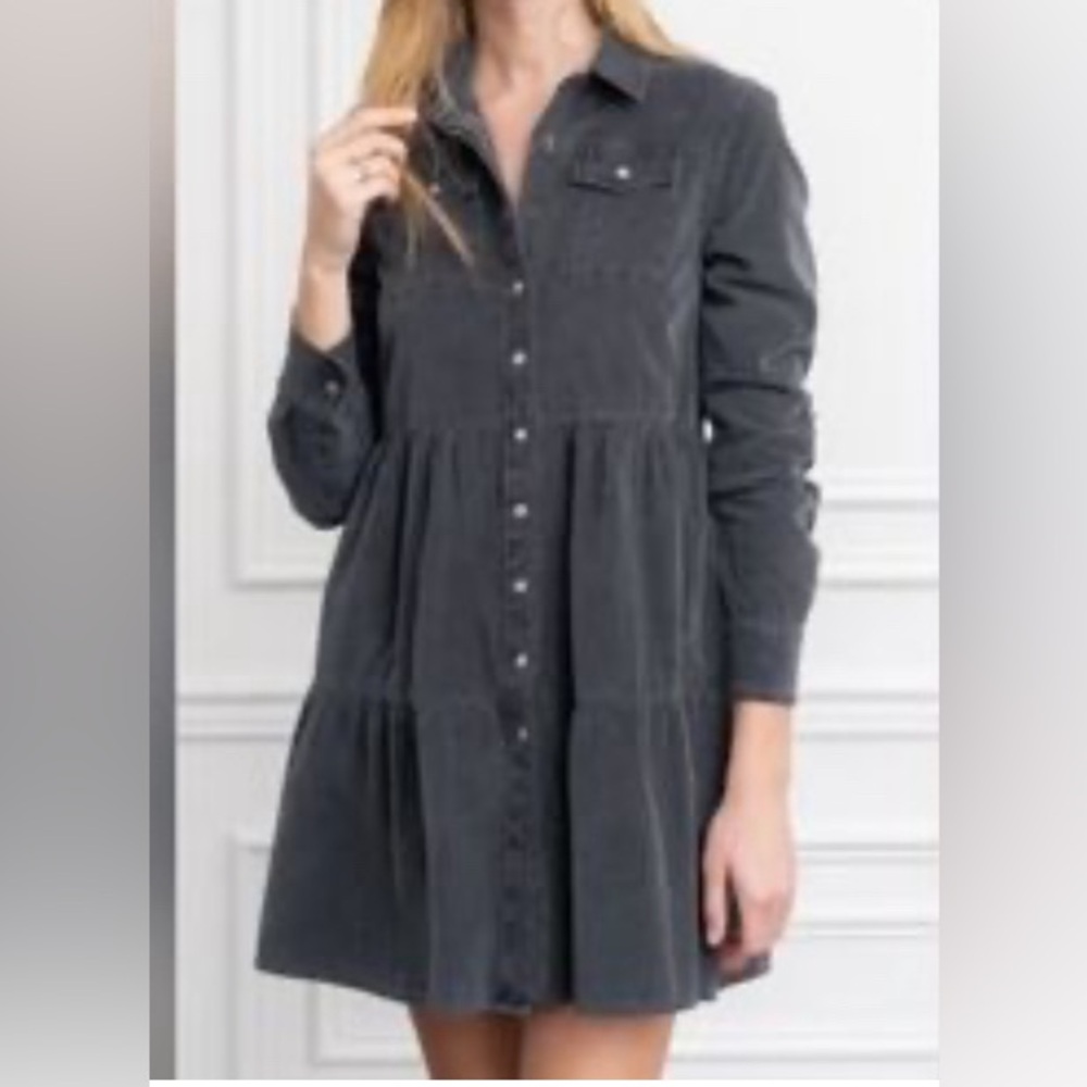 The Shirt Gray Button-Up Women's Dress